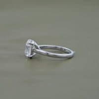 Old Mine Cushion Lab Diamond Solitaire Engagement Ring