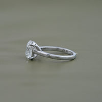 Old Mine Cushion Lab Diamond Solitaire Engagement Ring