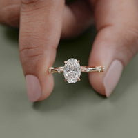 Oval Cut Lab Grown Diamond Engagement Ring