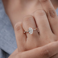 Oval Cut Lab Grown Diamond Engagement Ring