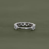 Pear Cut Diamond Up Side Down Half Eternity Band