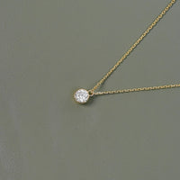 Round Lab Diamond Solitaire Necklace