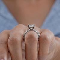 Princess Cut Lab Diamond Bridal Ring Set