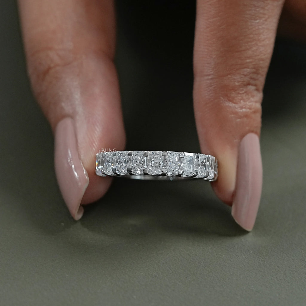 Radiant Diamond Half Eternity Wedding Band