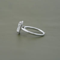 Radiant Cut Lab Diamond Halo Engagement Ring