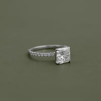 Square Radiant Lab Diamond Engagement Ring