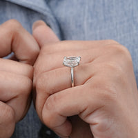Radiant Lab Diamond Solitaire Engagement Ring