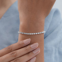 Lab Diamond Radiant Cut Wedding Tennis Bracelet