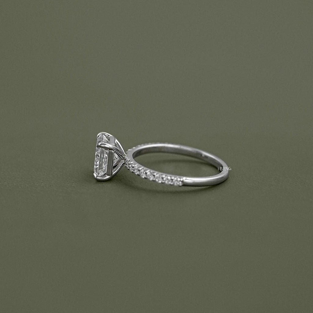 Square Radiant Lab Diamond Engagement Ring