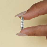 Round Cut Lab Diamond Wedding Band