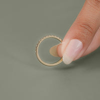 Round Cut Lab Diamond Tinny Half Eternity Band