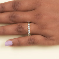 Round Lab Diamond Eternity Wedding Band