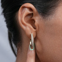 Round Cut Lab Grown Diamond Hoop Earrings