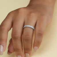 Round Cut Lab Diamond Wedding Band