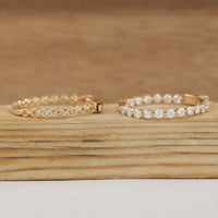 Round Cut Lab Diamond Hoop Earrings