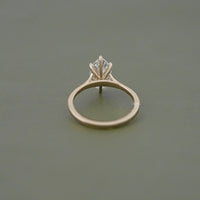 Marquise Diamond Split Shank Solitaire Engagement Ring