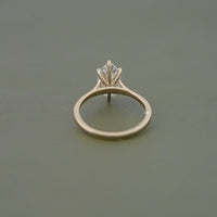 Marquise Diamond Split Shank Solitaire Engagement Ring