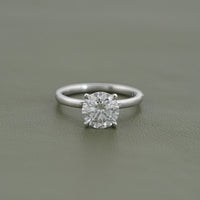 Round Lab Diamond Solitaire Engagement Ring