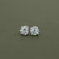 Round Lab Diamond Stud Earrings