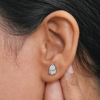Pear Lab Diamond Stud Earrings