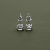 Square Cushion Lab Diamond Stud Earrings