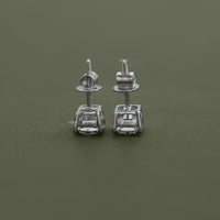 Square Cushion Lab Diamond Stud Earrings