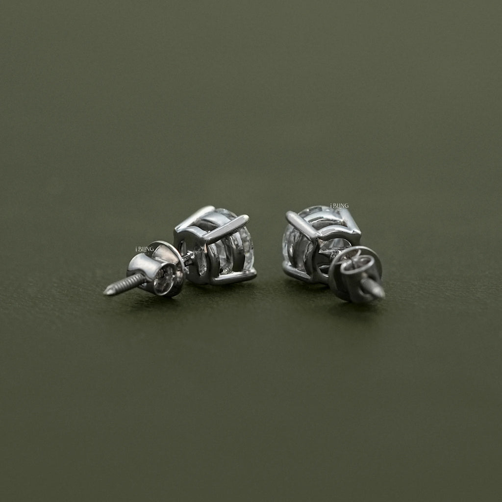 Old European Round Cut Stud Earrings