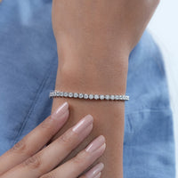 3.00 MM Round Lab Diamond Tennis Bracelet