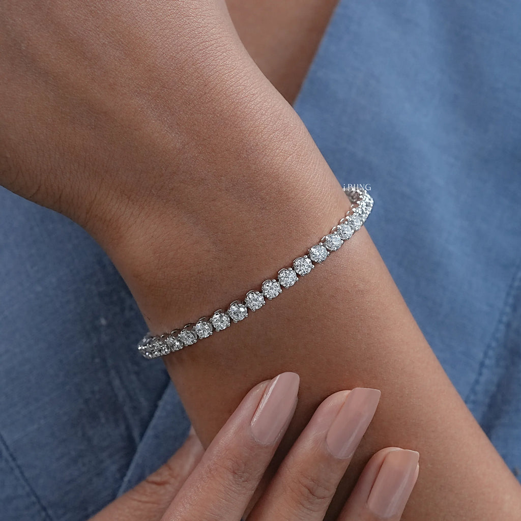 3.30 MM Round Lab Diamond Tennis Bracelet
