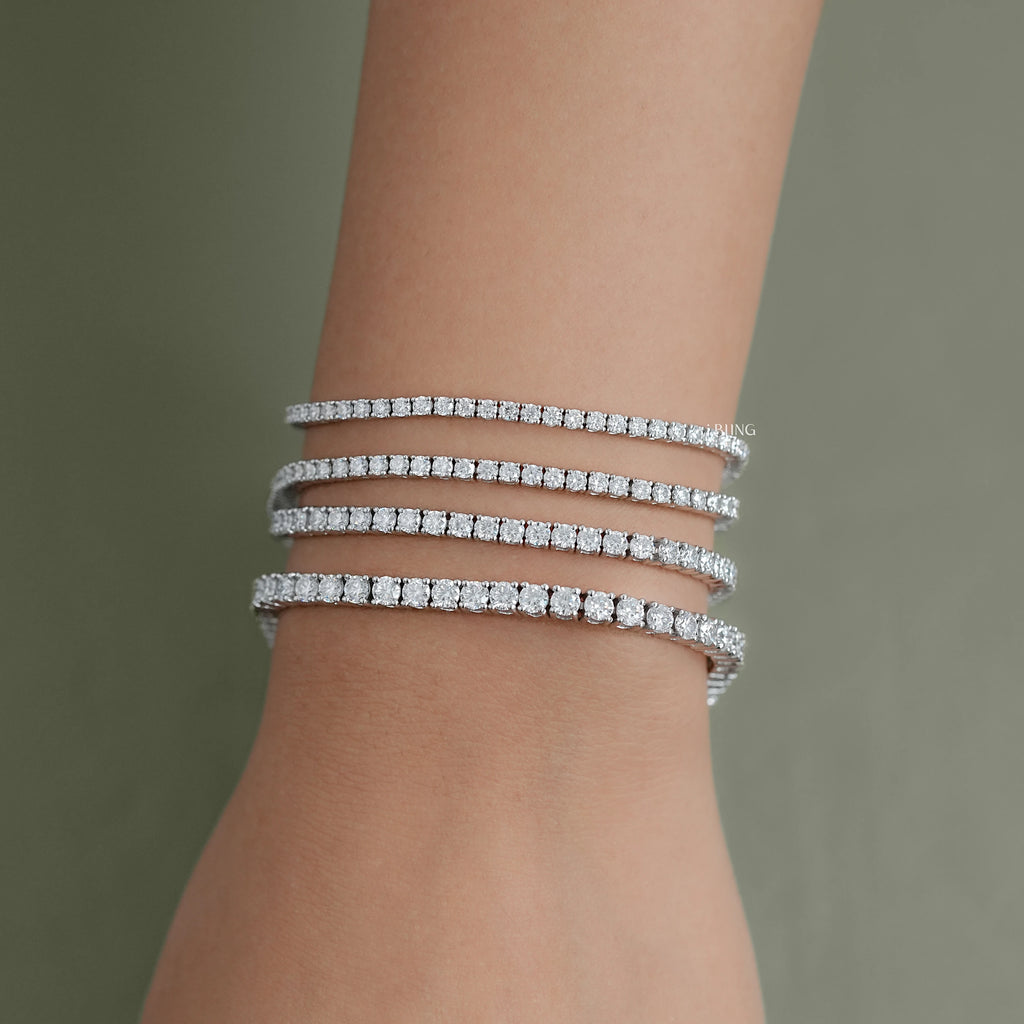 Round Moissanite Tennis Bracelet