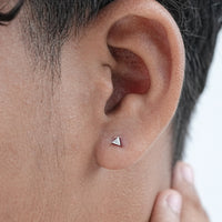 Triangle Cut Lab Diamond Men's Stud