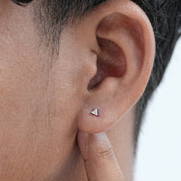 Triangle Cut Lab Diamond Men's Stud