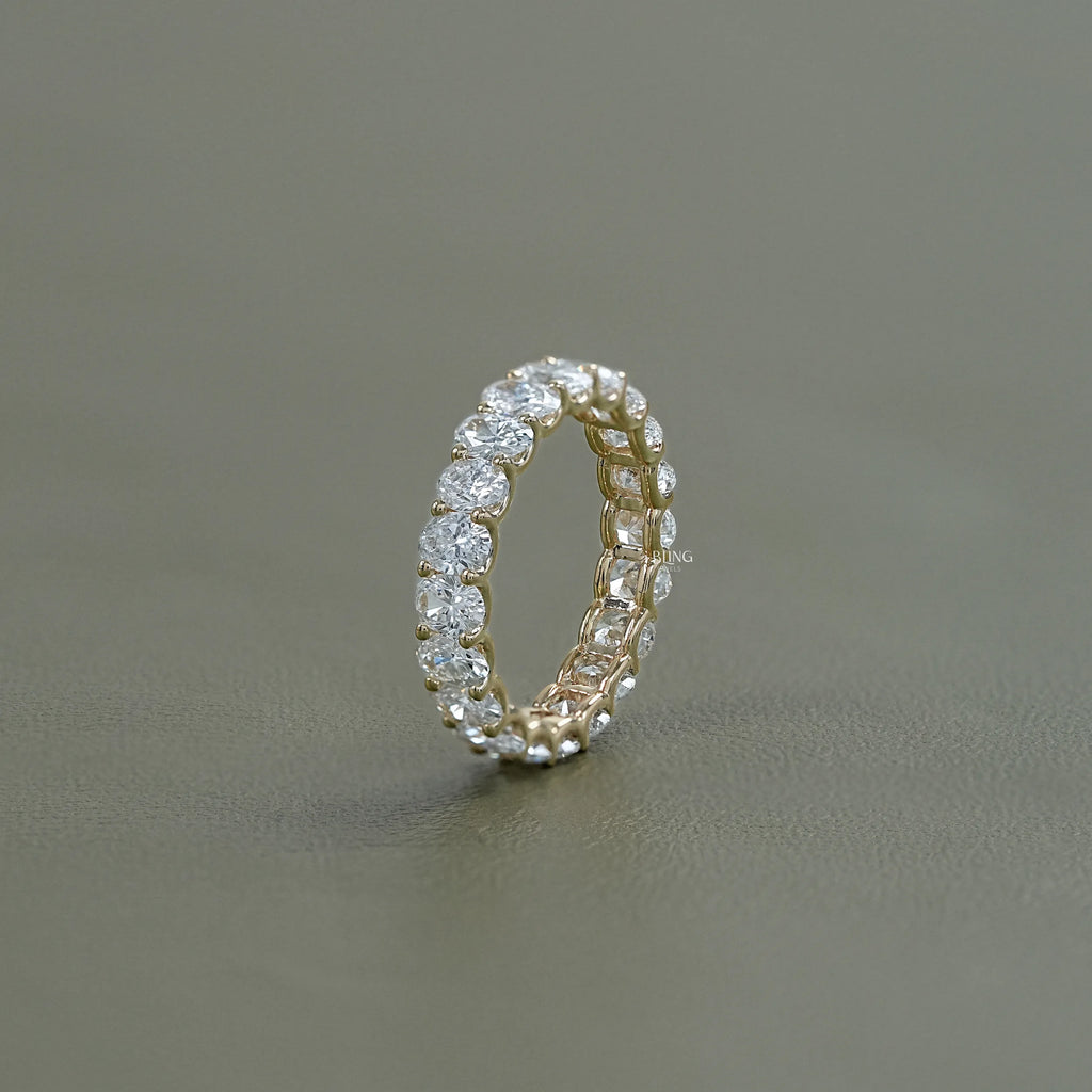 Oval Cut Lab Grown Diamond Eternity Wedding Band