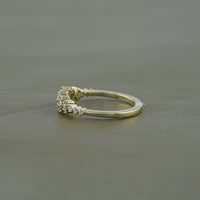 Round Lab Diamond Cluster Wedding Band