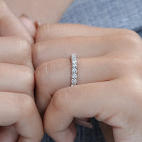 Round Lab Diamond Stackable Wedding Band