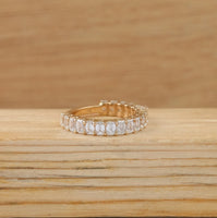 Emerald Cut Lab Diamond Wedding Band