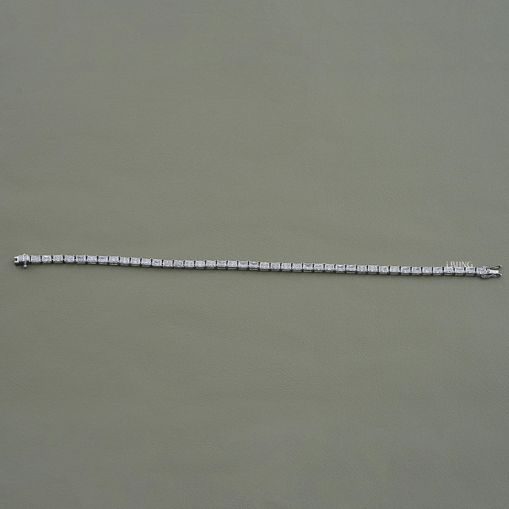 Lab Diamond Radiant Cut Wedding Tennis Bracelet