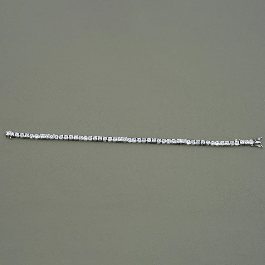 Asscher Cut Lab Diamond Wedding Tennis Bracelet