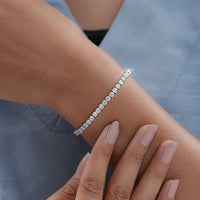 Lab Diamond Cushion Cut Tennis Bracelet