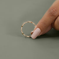 Round Diamond Link Chain Wedding Ring