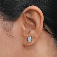 Radiant Lab Diamond Stud Earrings