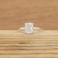 Elongated Cushion Lab Diamond Solitaire Engagement Ring