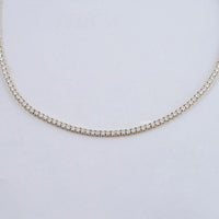 Round Lab Diamond Bridal Tennis Necklace