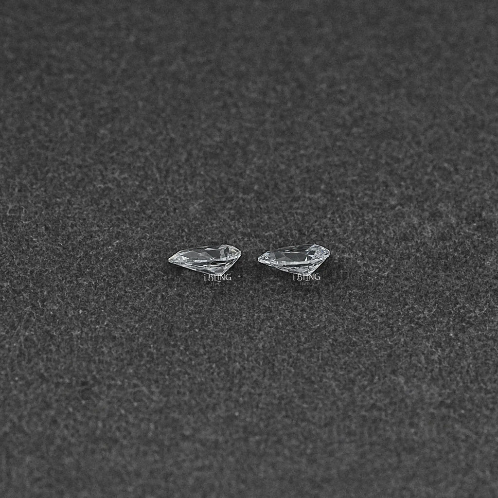 Old Mine Pear Cut CVD Diamond Matching Pair