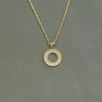 Open Circle Round Lab Diamond Pendant