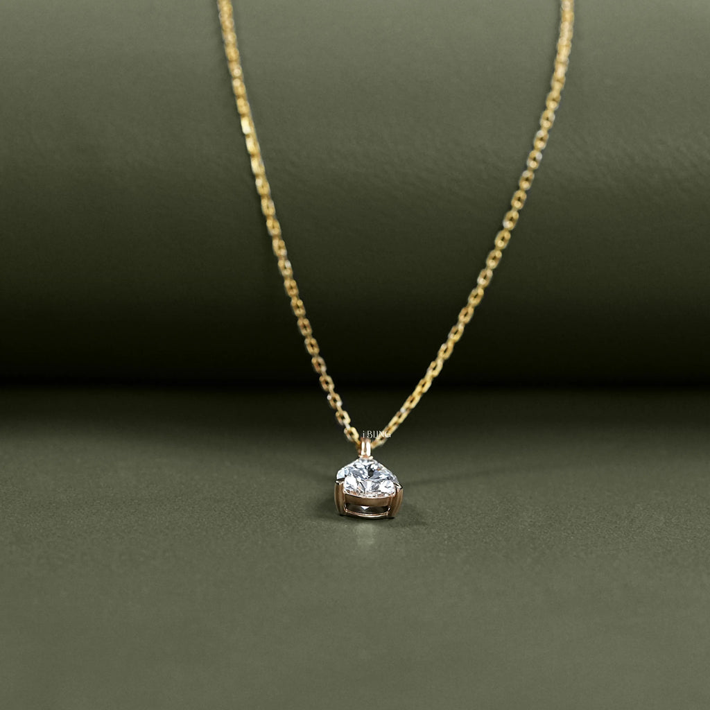 Pear Lab Diamond Solitaire Pendant