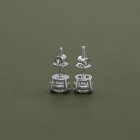 Round Lab Diamond Stud Earrings
