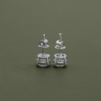 Round Lab Diamond Stud Earrings