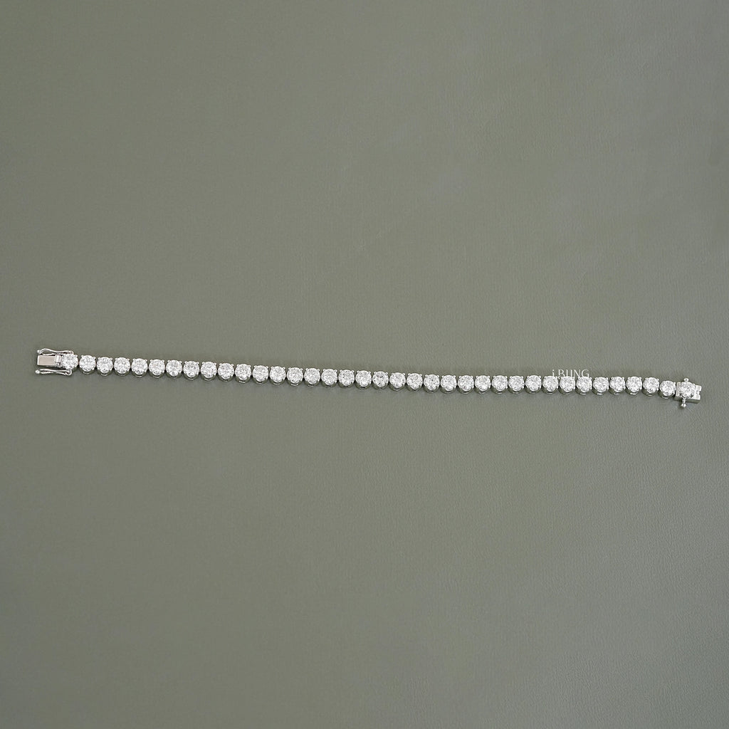 4.00 MM Round Diamond Tennis Bracelet