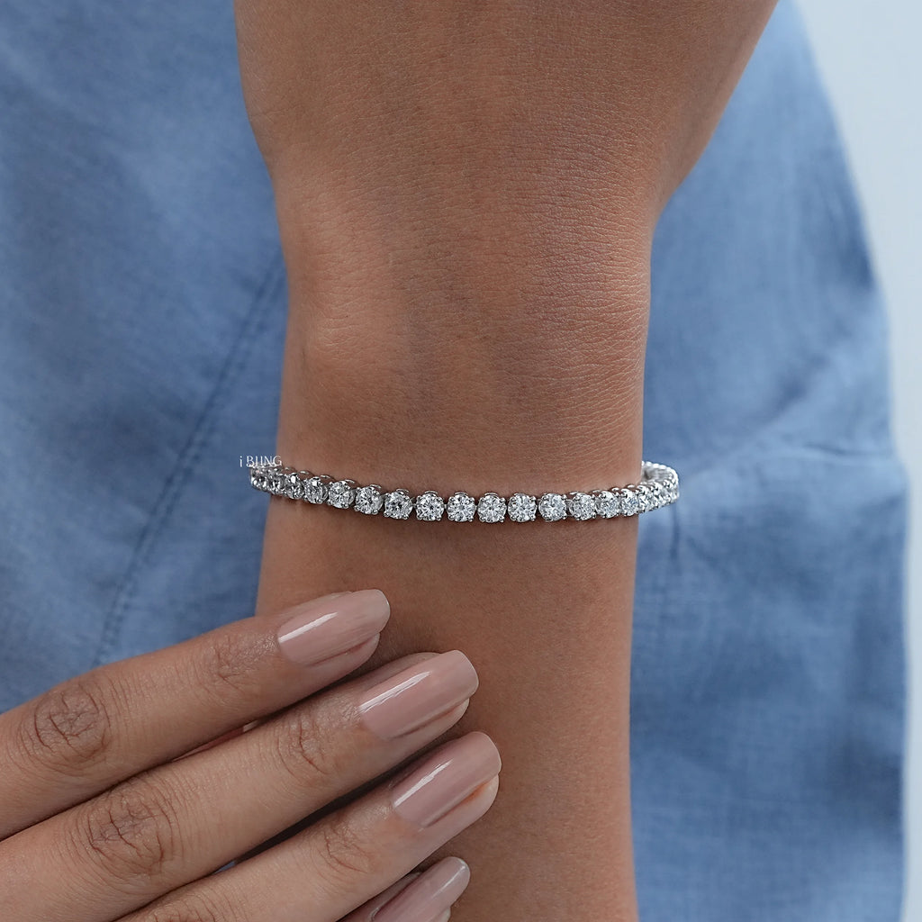 3.30 MM Round Lab Diamond Tennis Bracelet